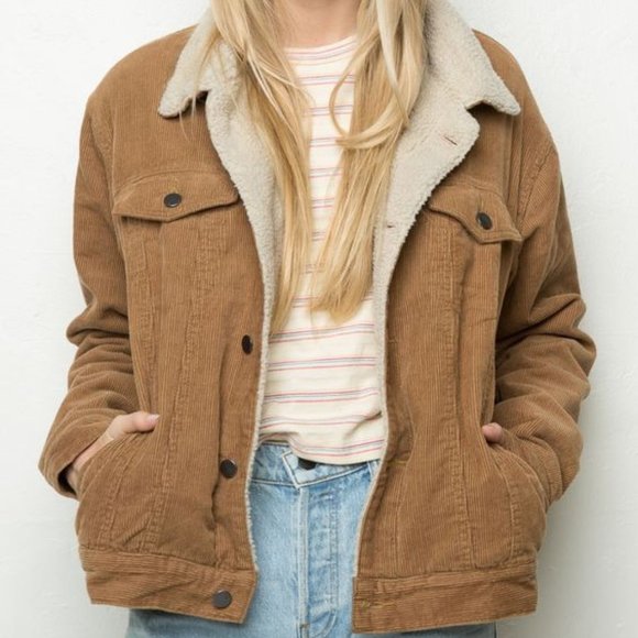 Brandy Melville Jackets & Coats Brandy Melville Elisha Fur Corduroy